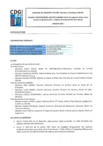 rapport du president du jury de l examen professionnel d adjoint administratif principal 2eme classe 2017 cdg 84